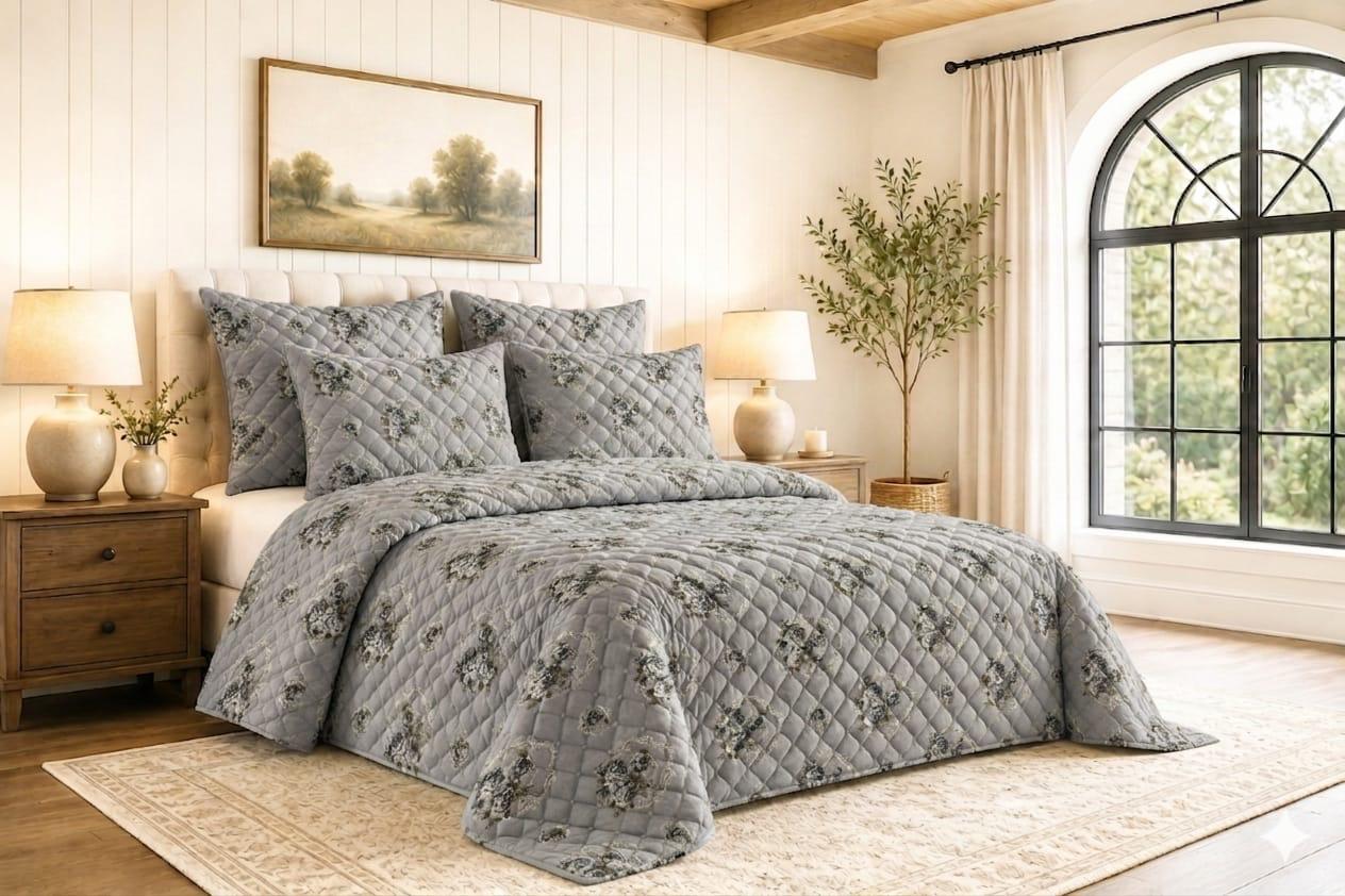 5PCS COTTON BED SPREAD