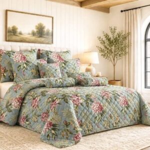 9PCS COTTON BED SPREAD